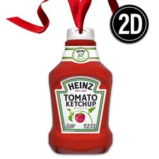 Heinz Tomato Ketchup Acrylic Christmas Ornament Bottle Condiment Gift 110
