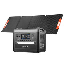 VEVOR Tragbare Powerstation Solargenerator 2400W 2160Wh Mit 200W Solarpanel