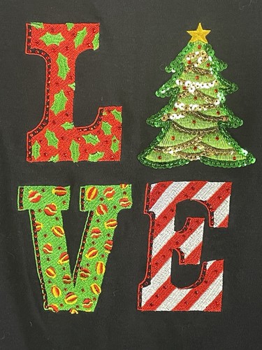 Quacker Factory Christmas LOVE Long Sleeve T-shirt Size 3X A267228 - Picture 9 of 15