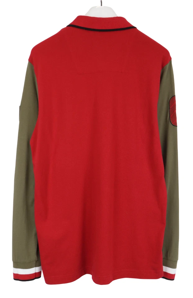 Camisa AERONAUTICA MILITARE Para Hombre XL Polo Manga Larga Bordada Multi Logo Foto 2 de 4