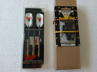 NOS Miller Sharp's Beer Brass Masters Soft Tip Darts MH-43 14 Grams New Old Stoc