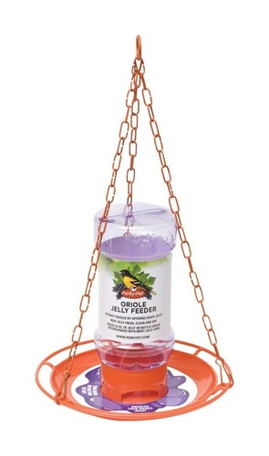 Perky-Pet Oriole 32 oz Metal/Plastic Jelly Feeder Nectar Bird Feeder 3 ports - Picture 2 of 2