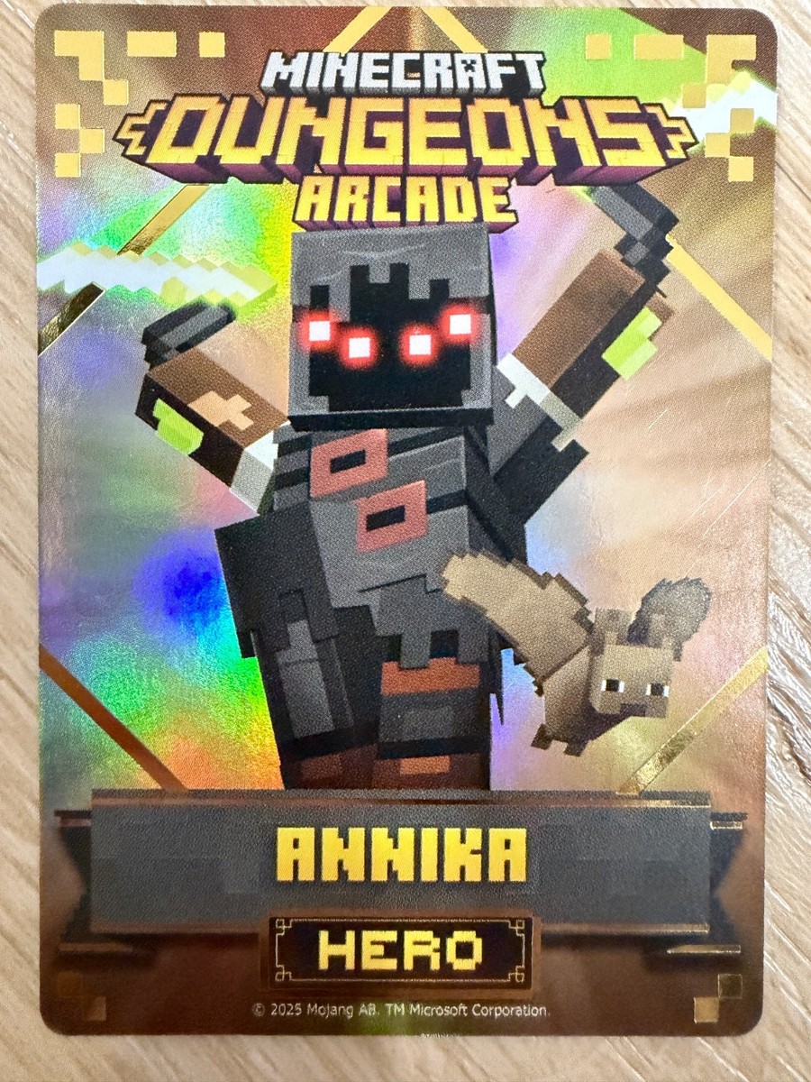 YOU PICK** RARE Minecraft Dungeons Arcade Series 5 HERO FOIL Cards