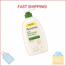 Aveeno Daily Moisturizing Body Wash for Dry  Sensitive Skin  Prebiotic Oat, Bo