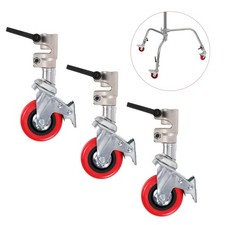 3 Packs Swivel Caster Wheels Set, Professional C Stand Wheels With 25mm Diame...