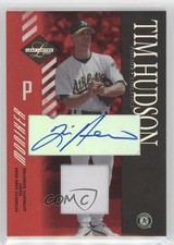 2003 Leaf Limited Monikers Jerseys 10/25 Tim Hudson #28 Auto 1h1