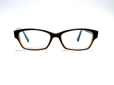 Jean Lafont Brown Blue Oval Cat Eye Glasses France Lin 5020 53 16 138