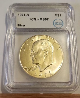 1971-S Eisenhower Dollar Silver MS67 ICG - PQ Great Value! #2 | eBay