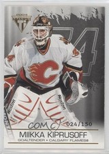 2003 Pacific Private Stock Titanium Hobby Jersey Number Miikka Kiprusoff 00ss
