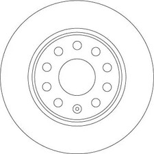 2x Bremsscheibe voll DF6952 TRW für SEAT AUDI VW SKODA
