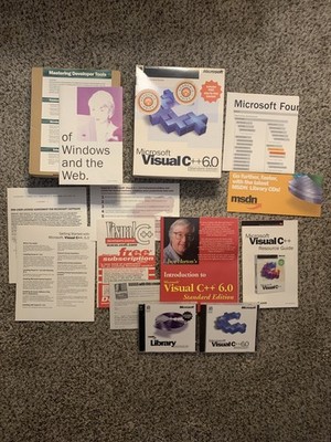 Microsoft Visual C++ 6.0 Standard Edition Box CIB Windows 95 98 NT with CD Key
