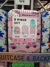 Hello Kitty Rainbows 2 Piece luggage Set with 12x9x4 backpack, 21" Carry On