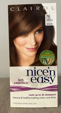 CLAIROL NICE N EASY HAIR COLOUR 76 LIGHT GOLDEN BROWN 24 SHAMPOOS NO AMMONIA