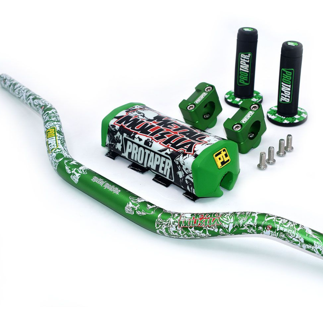 ProTaper Motorcycle Handlebar 1-1/8'' Dirt Bike Bars Grips Handle Pad ATV Quad