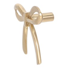 Gold Bow Dresser Knob - Brass Bow Drawer Handle with Screw - Kitchen Cabinet