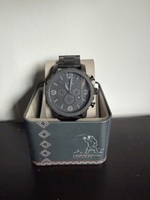 Fossil Nate Men's Black ION Stainless Steel Quartz Chronograph Watch - BRAND NEW