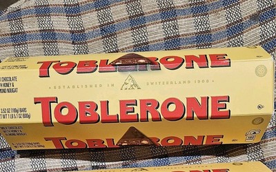 6 Toblerone Swiss Milk Chocolate Honey and Almond Nougat Bars 6 pack 