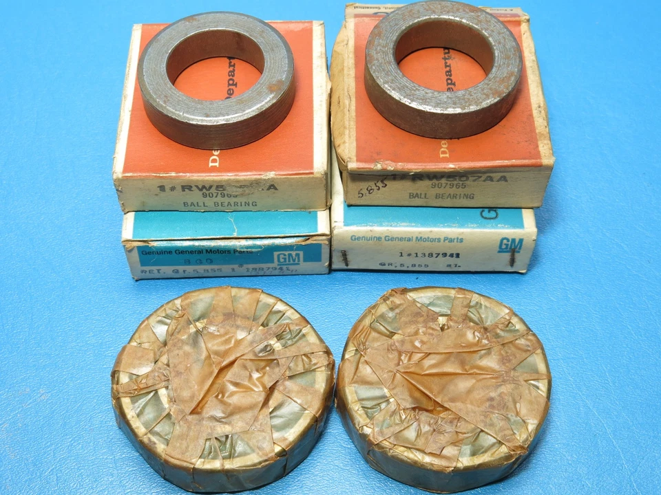 Par (2) de rodamientos de rueda trasera Buick Sport Wagon GS400 GM Delco 1966-1968 raro como nuevo Foto 2 de 4