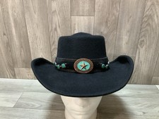 Bullhide Western Hat With turquoise beads Size Small