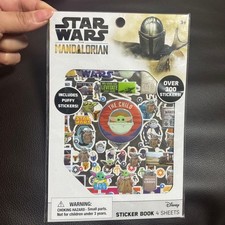 Star Wars Mandalorian Grogu Sticker Book 4 Sheets Seals 300 Stickers NWT
