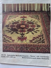 Vtg Burda Beyer ZAHLMUSTER Pattern 381/60 Rug Carpet Moroccan HTF 173 x 242 cm