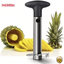 1pc Stainless Steel Pineapple Corer & Slicer – Black Premium Tool - NEW