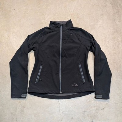 L.L. Bean Stretch Pathfinder Soft Shells Jacker Women's S Black Full Zip