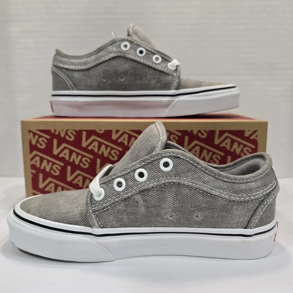 Vans Chukka Zapatos de Skate Bajos Gris y Blanco Denim Para Hombre Talla 3.5/Mujer 5 Nuevos con Etiquetas Sin Caja Foto 2 de 4