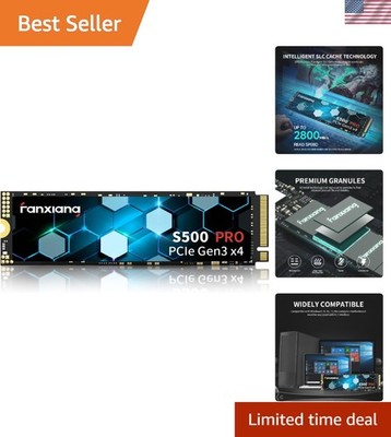 S500 Pro 256GB NVMe SSD M.2 PCIe 3.0, Gen 3x4 2280 Internal Solid State Drive...