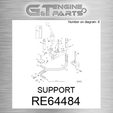 RE64484 SUPPORT fits JOHN DEERE (Surplus Open Box)