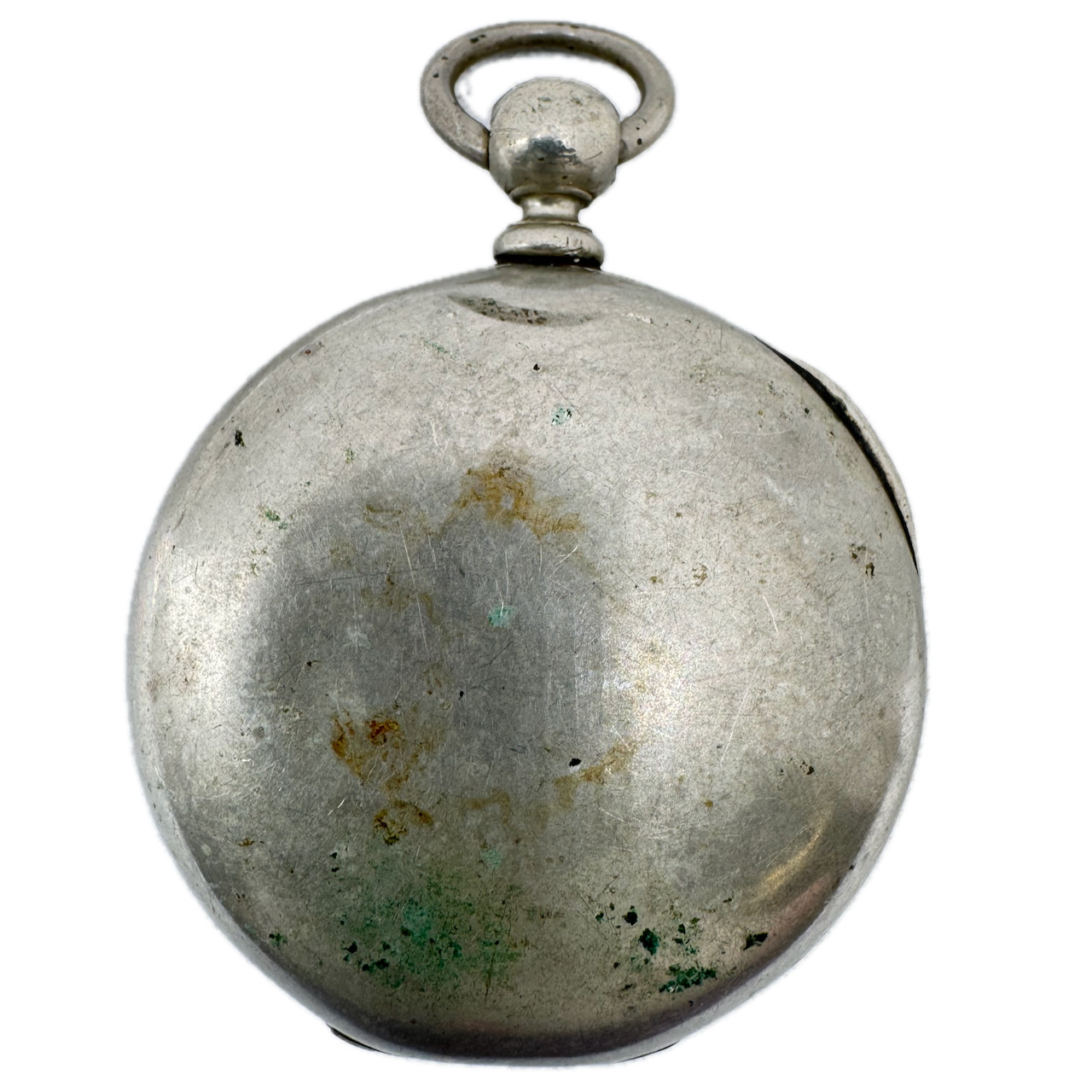 Antique 18s Dueber Key Wind Open Face Pocket Watch Case for Key Silverine
