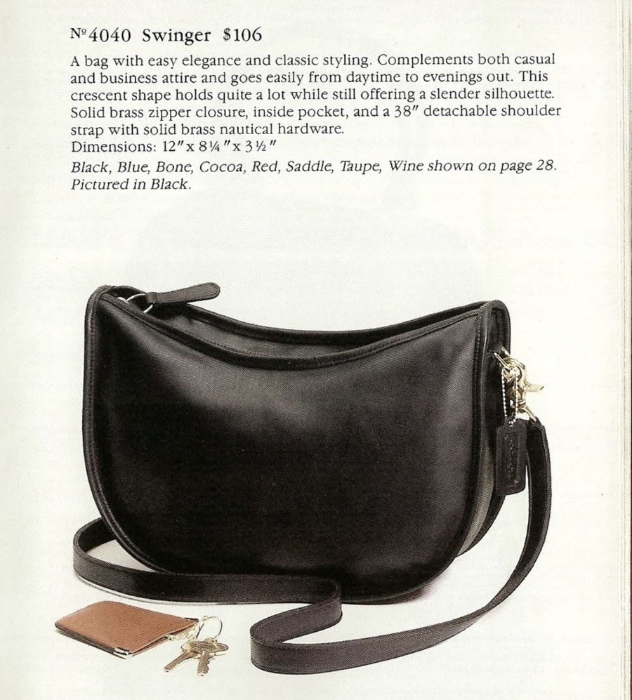 Vintage Coach Swinger Burgundy Wine Crossbody Bag 4040 USA 80's