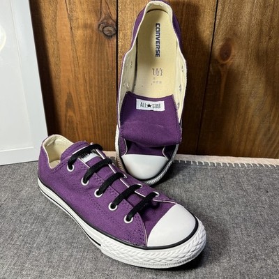 Converse All Stars Youth Low Cut Sneaker Purple, Size 3