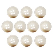 10pcs Resin Sewing Button, 15mm 5/8" 4 Holes Round Coat Buttons, 1 Beige
