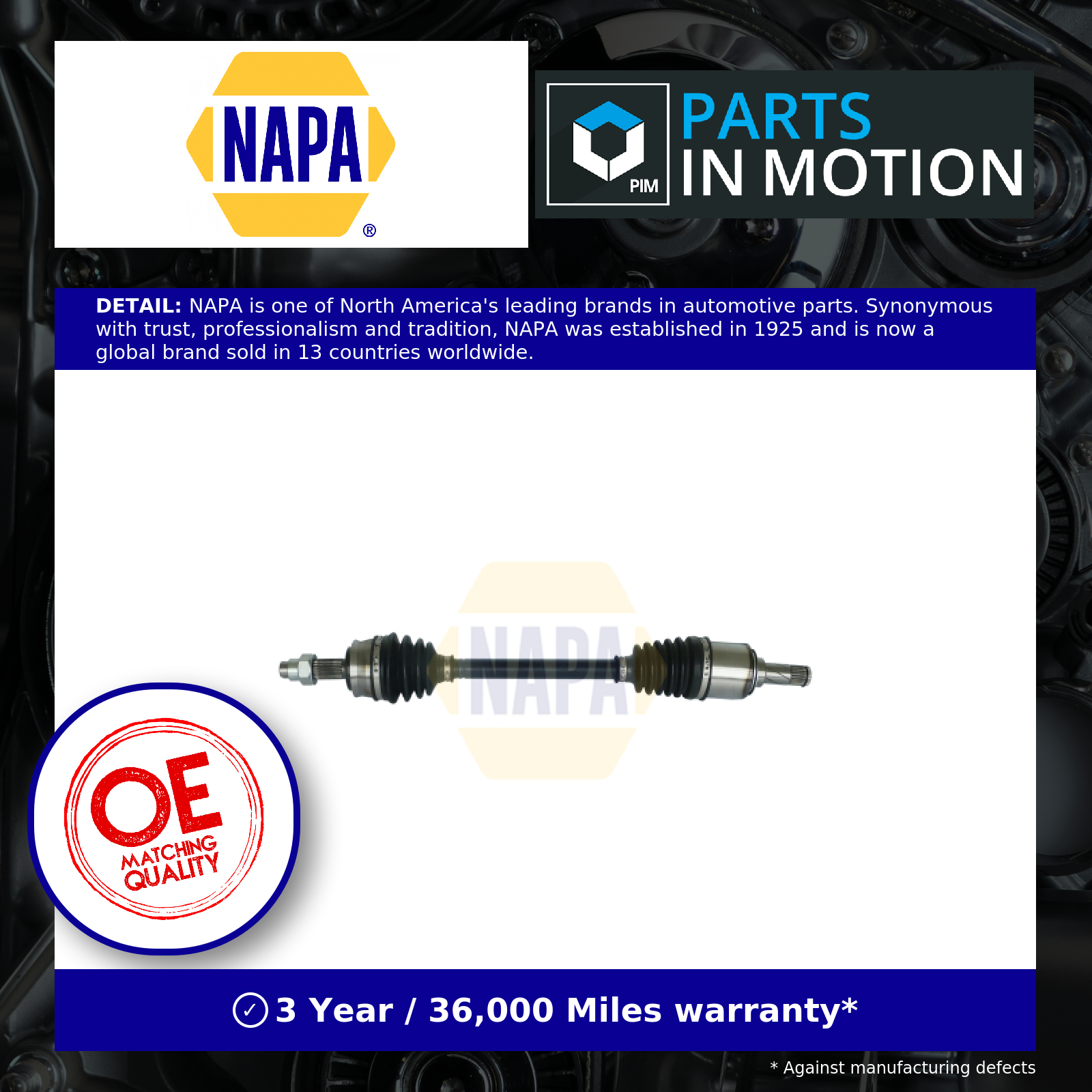 Drive Shaft fits VAUXHALL CORSA D, E 1.4 Front Left 2006 on With ABS Driveshaft