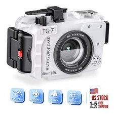 Seafrogs 60m/195ft Underwater Camera Housing for Olympus TG-7   White