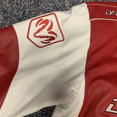 Vintage Red Dodge Ram Racing XXL Leather Jacket Bill Elliott #9 NASCAR JH Design - Picture 6 of 22