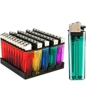 10 DISPOSABLE LIGHTERS REFILLABLE GAS CHILD SAFETY ADJUSTABLE FLAME  5 COLOURS
