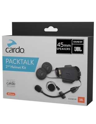 DE Cardo PACKTALK BOLD BLACK Zweithelm-Kit mit JBL 45-mm-Lautsprechern