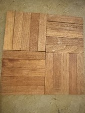 Teak Parquet Flooring Reclaimed - 1 Sqm - 400 Individual Pieces 114.5 X 22.5mm