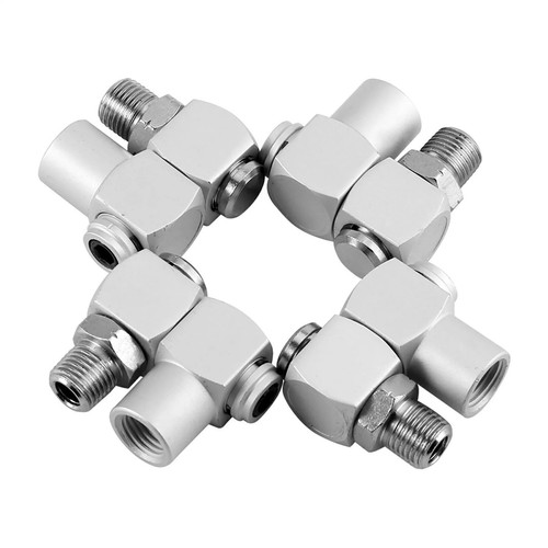 Herwey 4pcs/Set Aluminum 1/4 Universal 360 Swivel Air Hose Connector Adapter Tool, Swivel Air Hose Adapter, Air Hose Connector Herwey 4pcs/Set Aluminum 1/4 Universal 360 Swivel Air Hose Connector Adapter Tool, Swivel Air Hose Adapter, Air Hose Connector