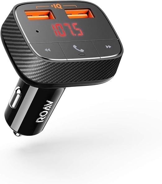 Anker Roav SmartCharge F0 Bluetooth FM Transmitter for CarAudio Adapter Receiver