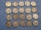 20 SILVER MERCURY DIMES WITH DATES      lot s