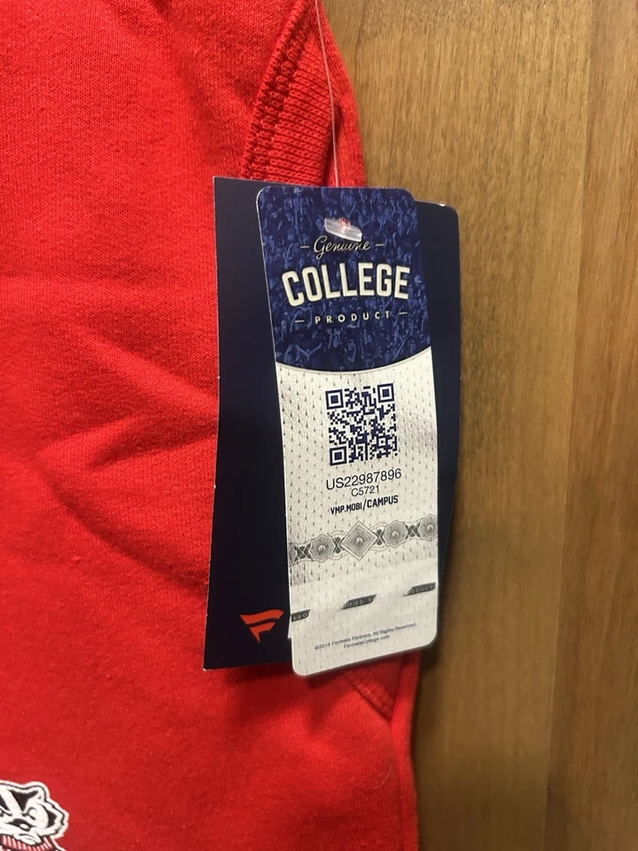 Nuevo con etiquetas Pantalones deportivos Wisconsin Badgers rojo logotipo gimnasio joggers pierna ancha cintura elástica XL Foto 3 de 4