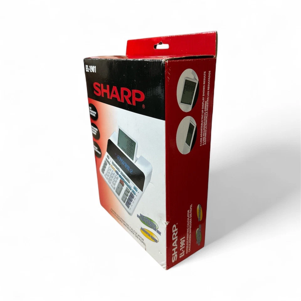 Sharp EL-1901 Paperless Printing Calculator with Check and Correct 12-Digit LCD - Image 2 of 4