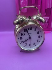 Sveglia Orologio PRIM Carica  Meccanica Vintage ANNI 80 Dorata