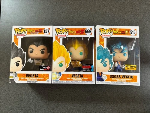 Funko Pop Dragon Ball Vegeta / Vegito Lot #157, 515, 669