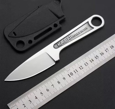 Ka-Bar Wrench Fixed Knife 3'' Blade 425 Carbon Steel One Piece. Free Shipping.