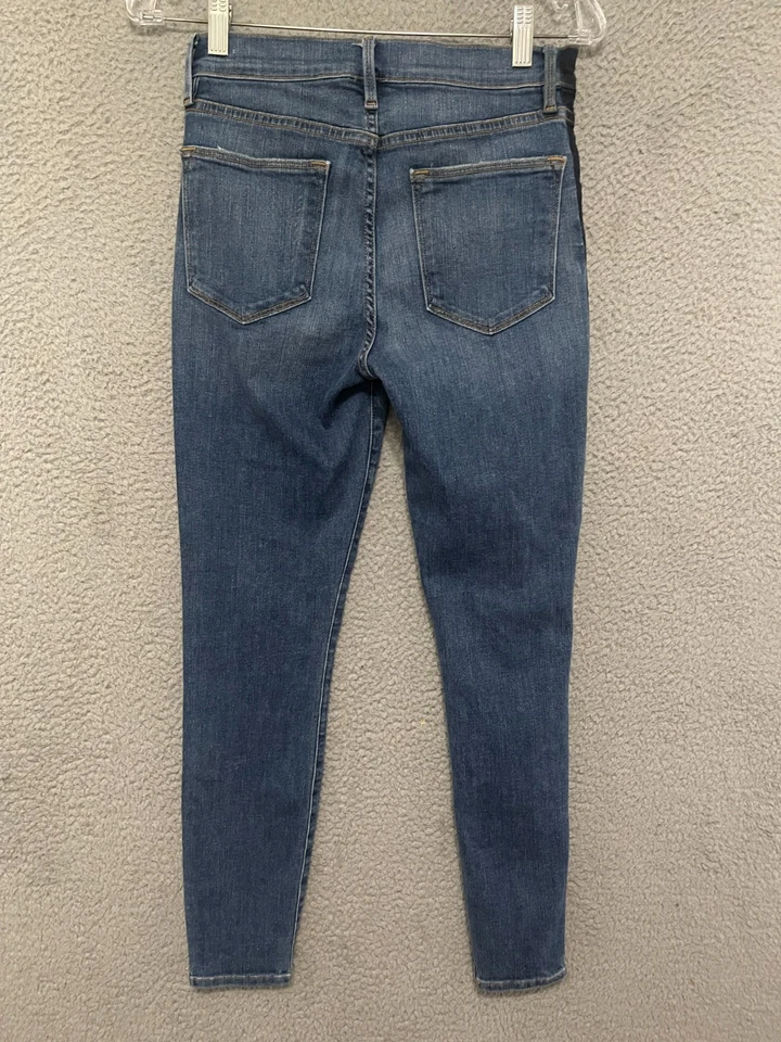 Frame Denim Jeans Women Size 27 Blue Le High Rise Skinny Crop Stretch - Image 3 of 4