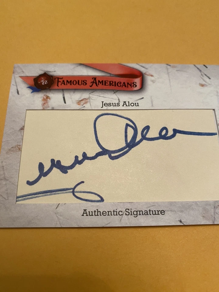 Autógrafos históricos 2021 Famous Americans Jesus Alou tarjeta de autógrafo ¡Jugador de la MLB!! Foto 2 de 3